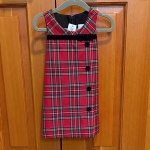 Florence Eiseman Red and Black Plaid Dress 24 months 2T NWT